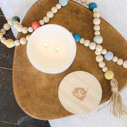 Simply Said, INC Hello Spring Candle, Peach Scented 11 oz Premium Soy Wax, Hand Poured in USA, CDL1567