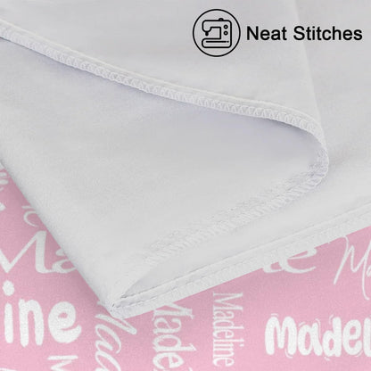 Custom Personalized Pillowcase, Women Silky Satin Pillowcase 1 Piece, Pillowcase with Zipper Suitable for Bedroom Bed Sleeping Peach Pink