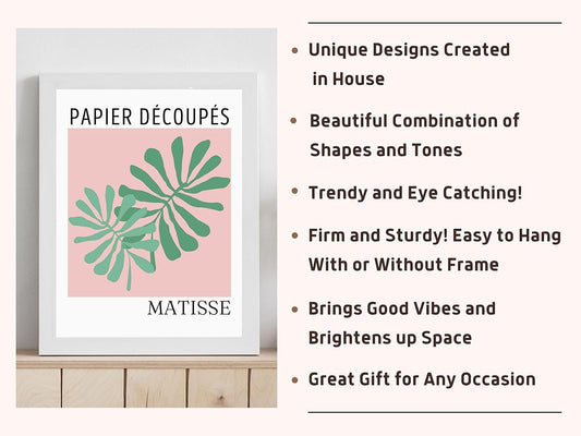 Pastel Danish Room Decor Aesthetic Posters Pink and Green Matisse Wall Art Prints for Bedroom Wall Decor, Flower Market Cute Poster Set of 6 for Teen Girls College Dorm Room Decor UNFRAMED, 8x10