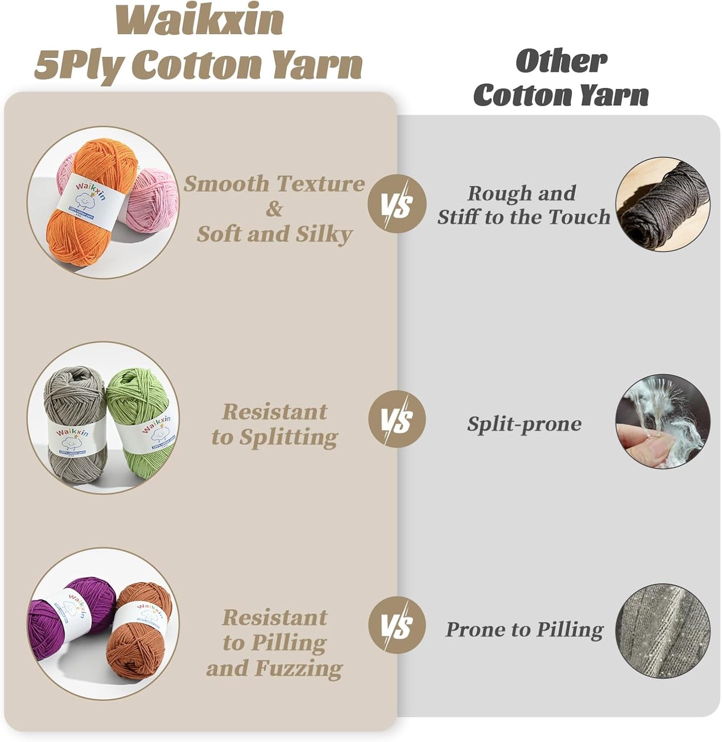 Cotton Yarn for Crocheting - 262.4yds / 3.52oz Baby Yarn for Crocheting Soft - 100% Milk Cotton Yarn 5 Ply Crochet Amigurumi Yarn for Crafts&Puzzle/Socks/Hats(2 Deep Pink)