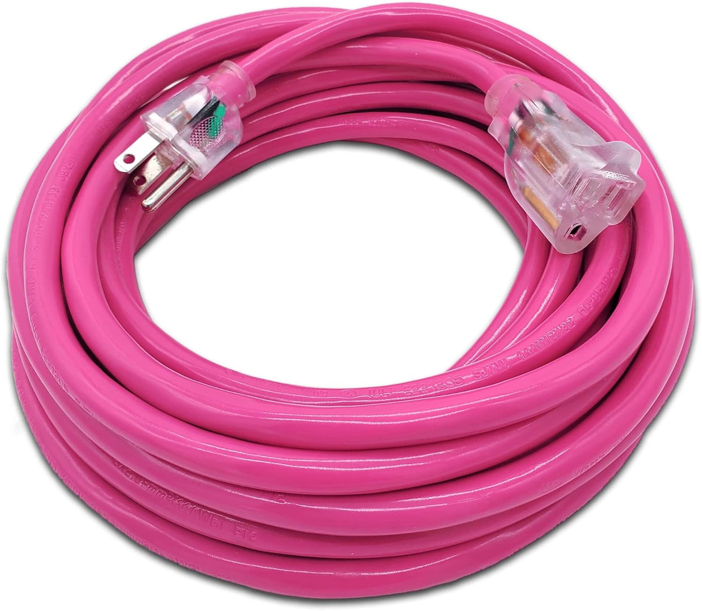 25 ft Outdoor Extension Cord Waterproof - 14 Gauge Heavy Duty Extension Cord 25 ft - Lighted Outdoor Extension Cords - Watts Wire - 25' Grounded - extensiones electricas