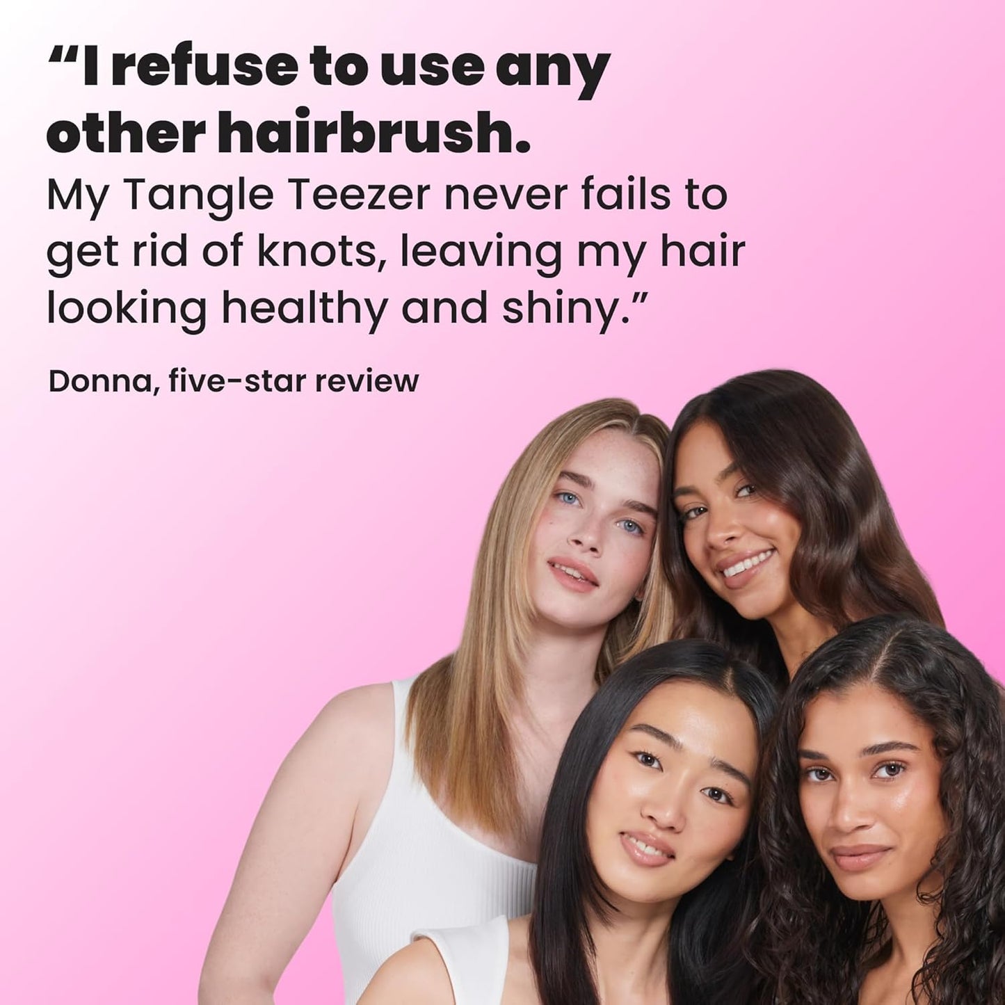 Tangle Teezer Ultimate Detangler Brush for Wet & Dry Hair, Eliminates Knots & Reduces Breakage for Straight to Wavy Hair Types, Runway Pink
