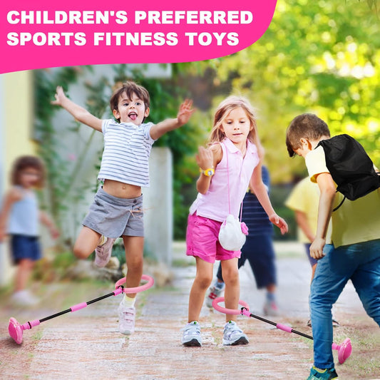 Hewog Skip Ball, Portable Foldable Colorful Flash Wheel Swing Ball, Kids Toys for Girls & Boys, Sports Fitness Toys for Kids & Adults. Gifts for Mom Women & Girls Toys Age 5-10 Years