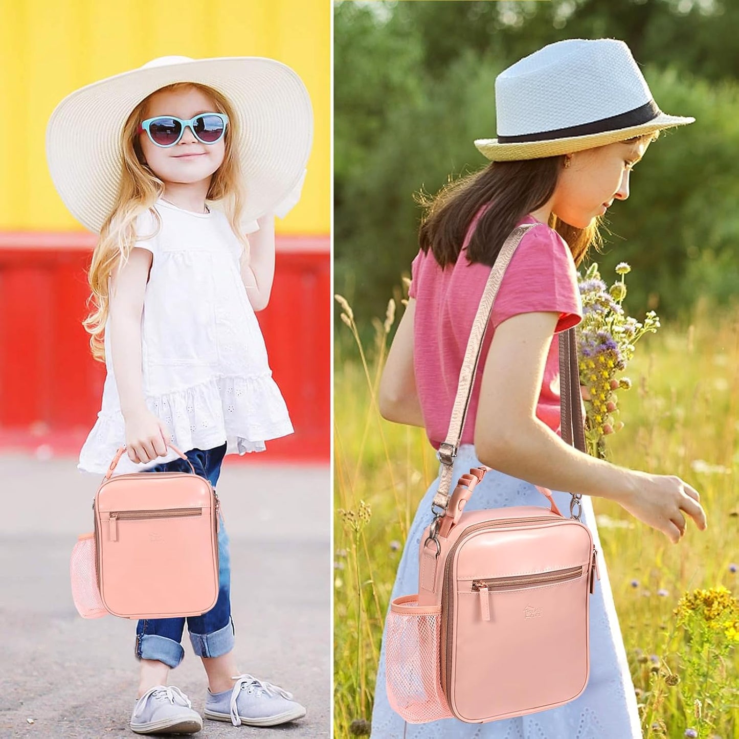 Lunch Box for Kids Lunch Boxes Insulated Lunch Containers Lunchboxes Kids Lunch Bag for Girls Thermal Meal Small Lunch Tote for School Pink