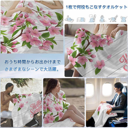 Spring Peaches Cooling Blanket for Hot Sleepers & Night Sweats, Peaches Flowers Wood Grain Blanket Breathable Lightweight Throw Blanket Thin Cooling Comforter (30" x 40")