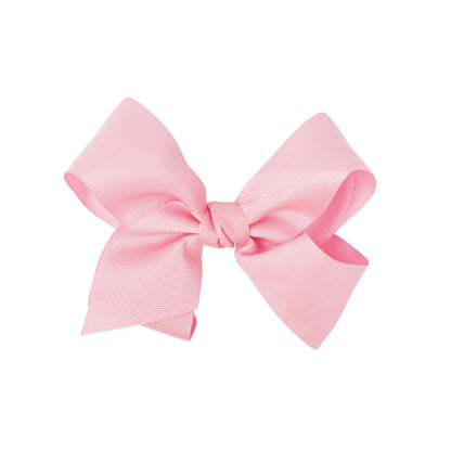 5.5 Inch Grosgrain Hair Bow Clip For Women And Girls (Light Pink)