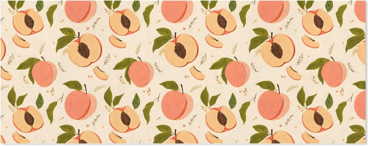 OTVEE 2 Rolls Birthday Wrapping Paper Roll - Peaches Pattern Design Gift Wrap Perfect for Weddings, Brides, Holidays, Baby Showers - 58 x 22.8 inches