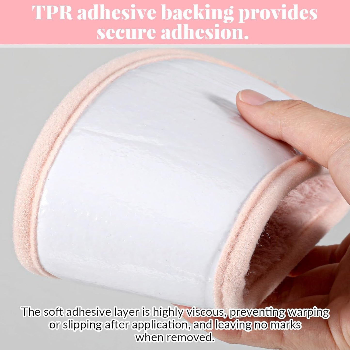 Pink Toilet Seat Cover Thick and Warm Toilet Seat Cushion Cover Warm Plush Thick Padded Washable and Reusable Self-Adhesive Mat for Winter Non Slip Soft Toilets Seats Cushion Double Flap Separation