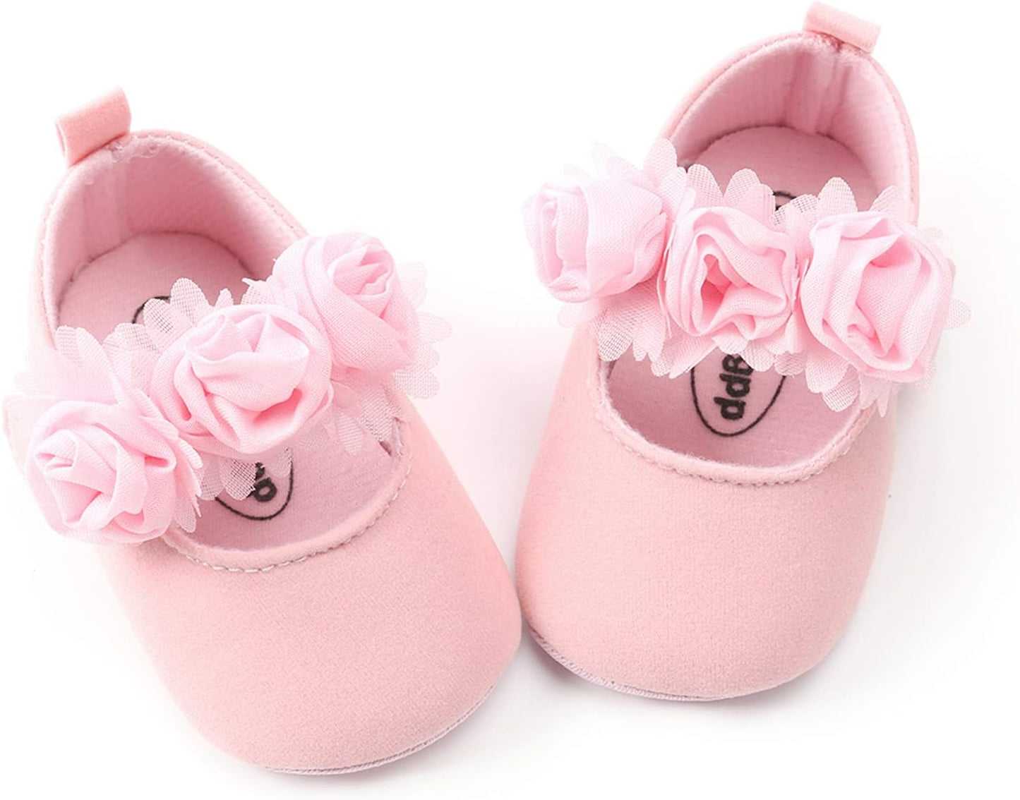 RVROVIC Baby Girl Moccasins Princess Sparkly Mary Jane Dresses Shoes Premium Lightweight Soft Sole Crib Shoes Toddler Shoes