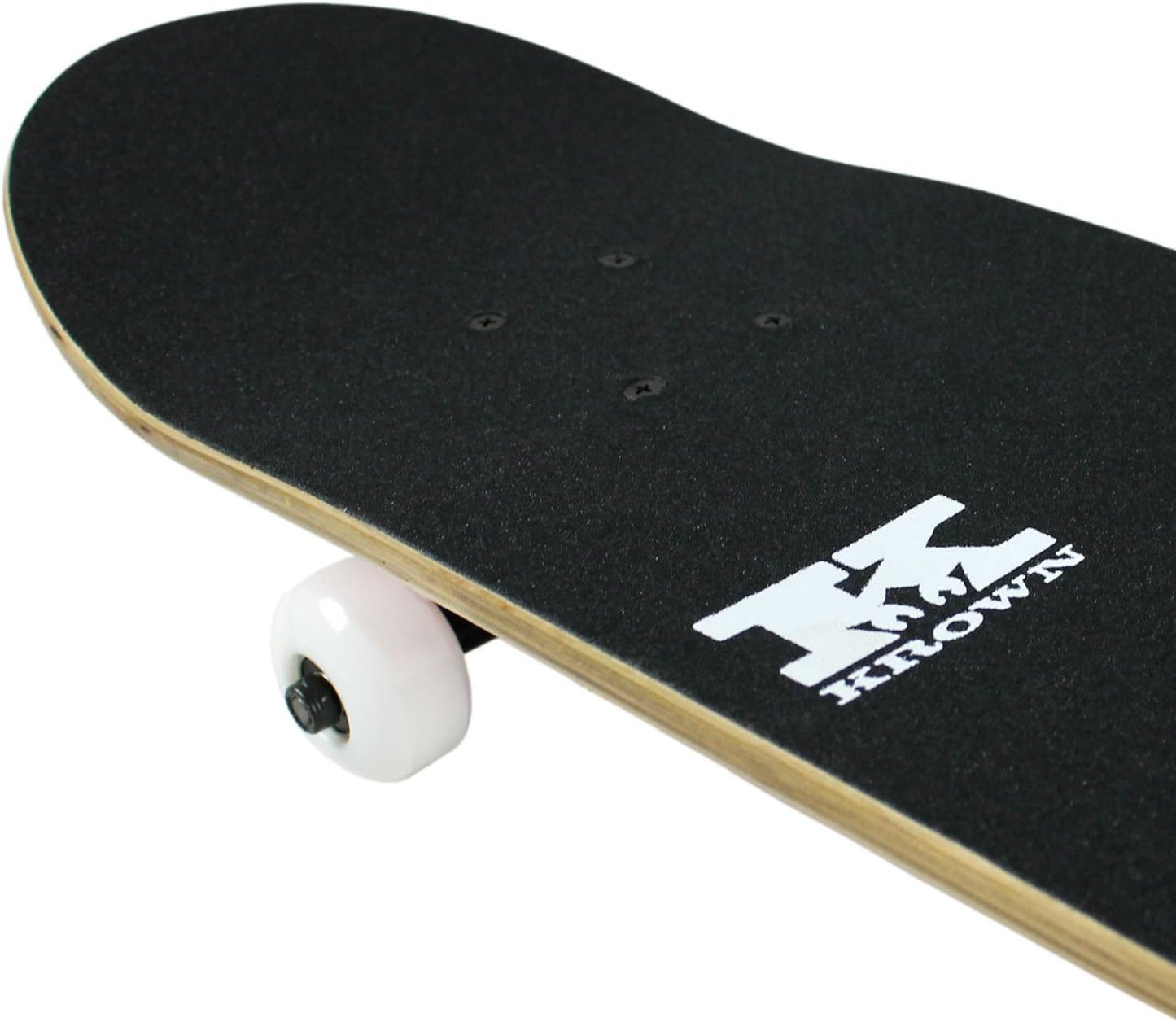 Krown Rookie Checker Skateboard - Pro Style Quality - Maple 7-Ply Deck, Aluminum Trucks, Urethane Wheels, Precision Bearings - The Perfect Beginners First Board