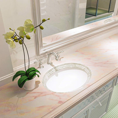 Art3d 17.71" x 78.74" (Pack of 1) Contact Paper, Pink Marble