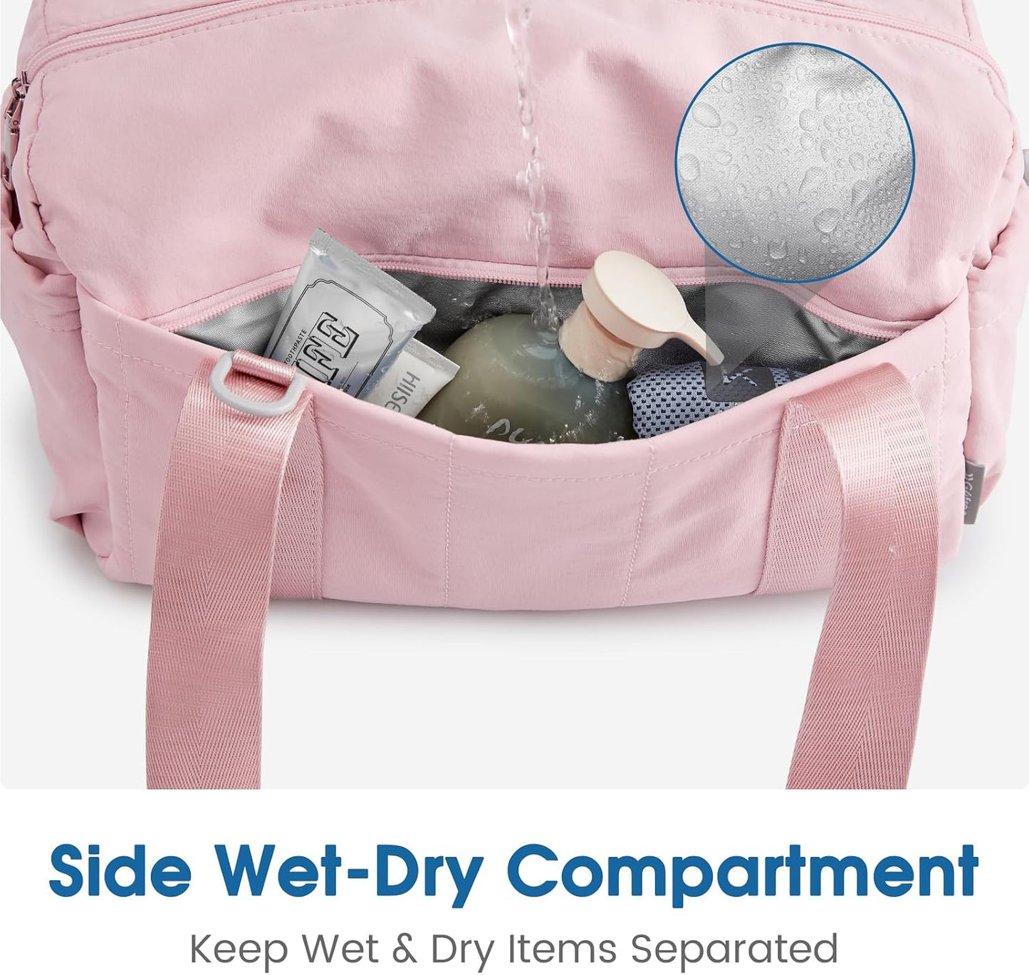 G4Free Small Gym Bag for Women 14 Inch Mini Gym Duffle Bag with Wet Compartment Cute Duffel for Travel Sport Workout (Pink)