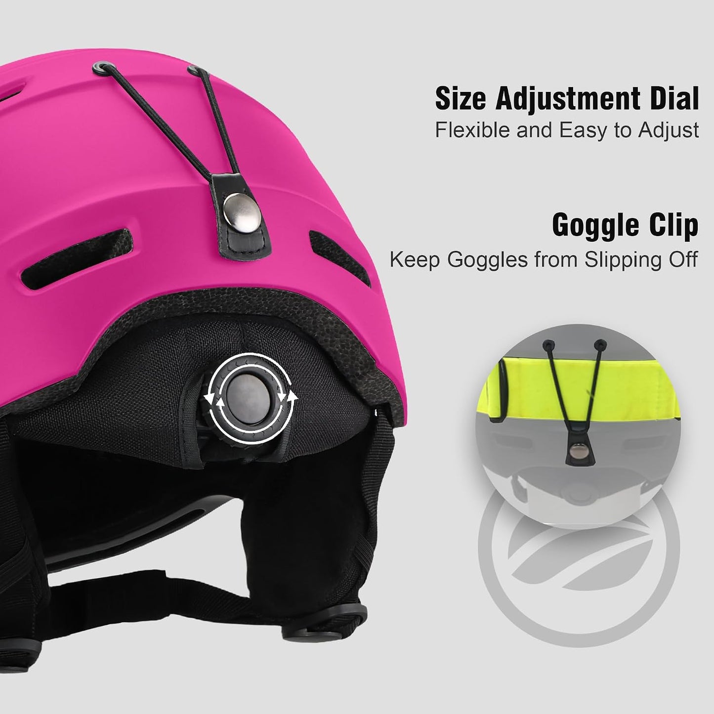 DKONI Ski Helmet for Adults Snowboard Helmet Men Women Youth Certified Snow Sports Helmet for Skiing Snowboarding