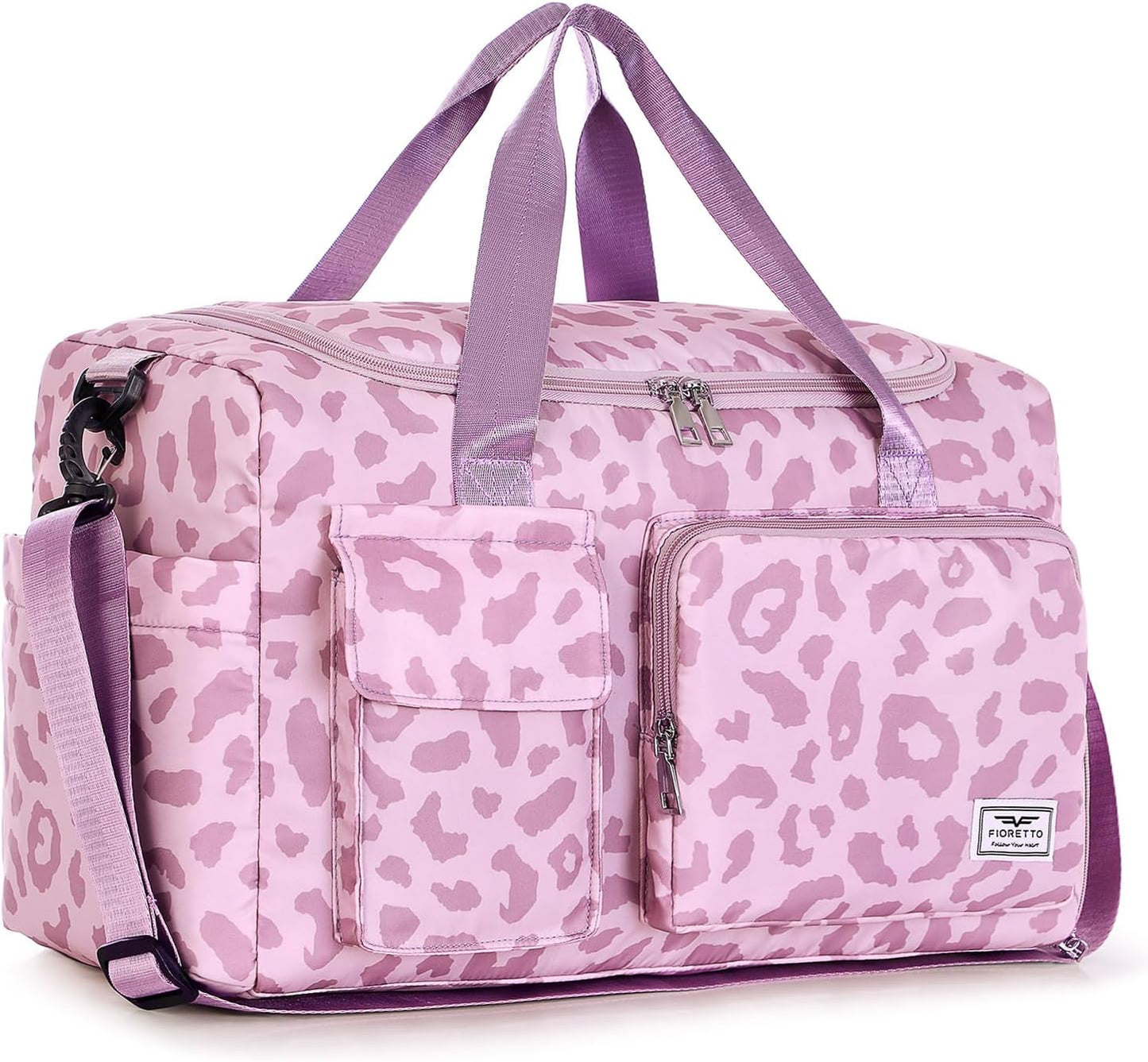 FIORETTO Women's Gym Duffle Bag with Shoes Compartment, 30L Capacity, Ideal for Travel, Gym, Sports, Duffel, Weekender