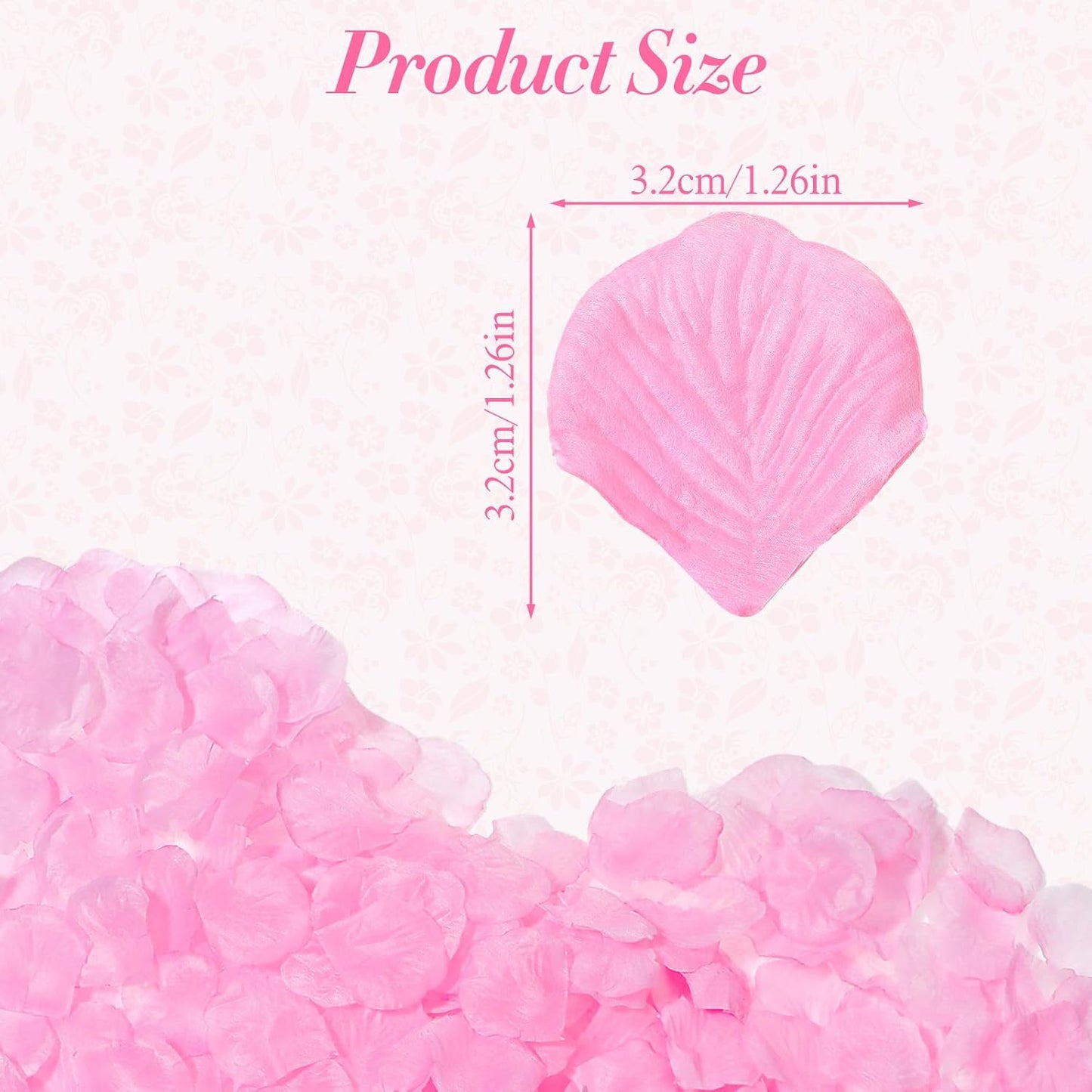 1000PCS Pink Rose Petals, Artificial Silk Flower Petals for Galentines Day Decorations, Fake Pink Petal for Proposal Girl Party Valentine's Day, Romantic Decor for Special Night