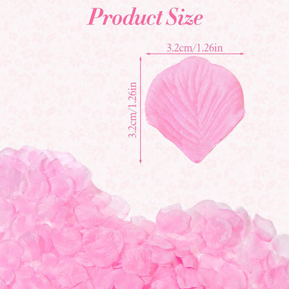 1000PCS Pink Rose Petals, Artificial Silk Flower Petals for Galentines Day Decorations, Fake Pink Petal for Proposal Girl Party Valentine's Day, Romantic Decor for Special Night
