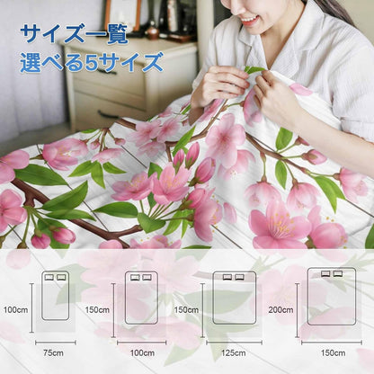 Spring Peaches Cooling Blanket for Hot Sleepers & Night Sweats, Peaches Flowers Wood Grain Blanket Breathable Lightweight Throw Blanket Thin Cooling Comforter (30" x 40")