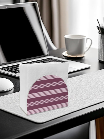 Napkin Holder Pink Plum Stripes Standing Napkin Dispenser Tissue Organizer 1 Pack Horizontal Striped Lines Acrylic Paper Napkin Holders for Table Kitchen Dining Cocktail Party Cafe Bar Bathroom