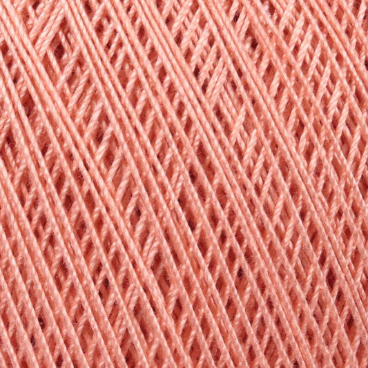 Maxi Madame Tricote Paris 100% Mercerized Cotton Yarn for Crochet and Knitting. NE 10/3 Nm 17/3 Suitable for All Crochet Techniques- Color Number 4934 Size No. 5. Peach Pink (Pantone 15-1530)