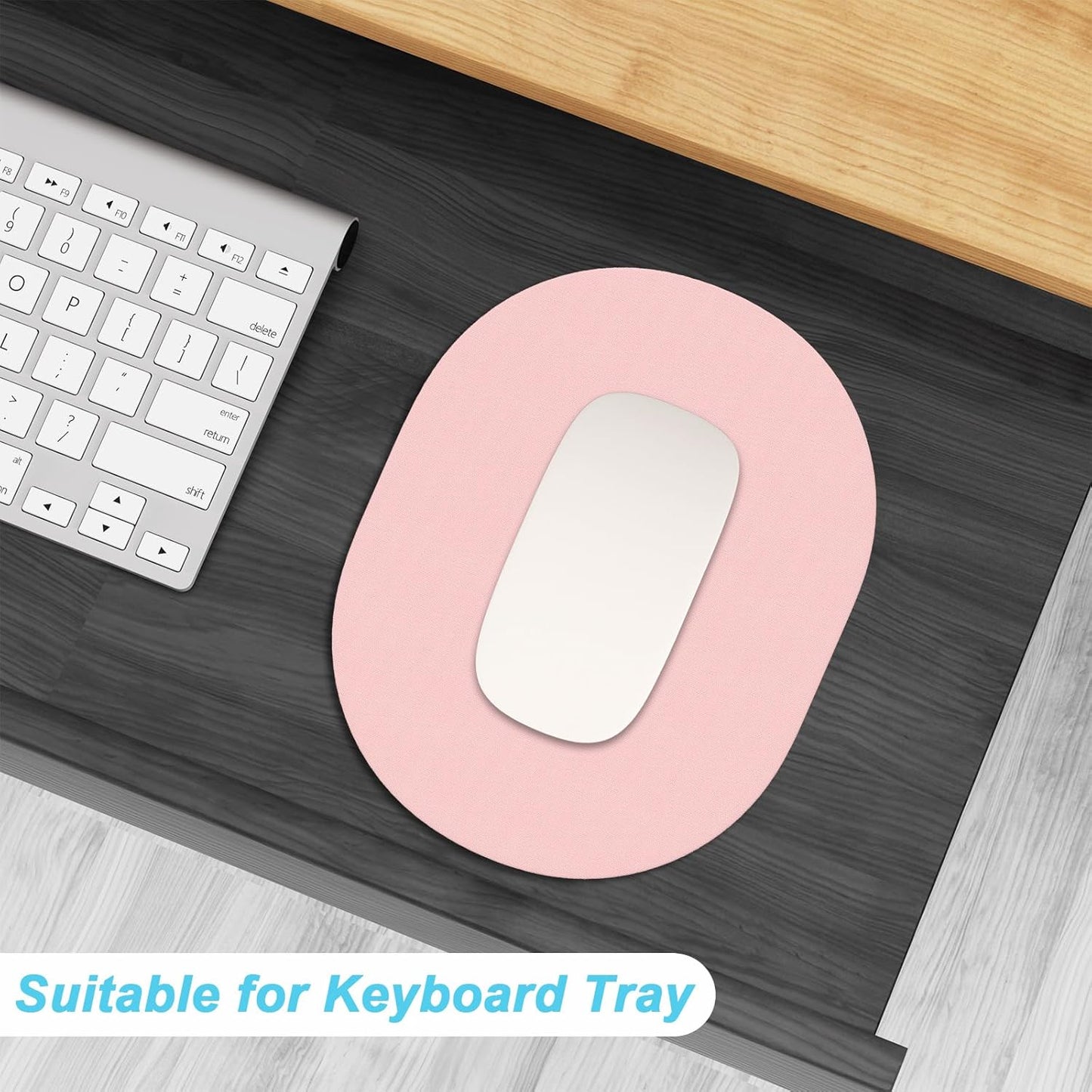 Rimilak Small Mouse Pad 6 x 8 Inch, Takes up Wrist and Mouse Space, Waterproof Compact Mini Mouse Mat for Laptop Computer Wireless Mouse Keyboard Home Office Travel,Pink