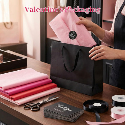 Koogel 112 Sheets Pink Tissue Paper, 20x14 Inch Red Tissue Paper for Gift Bags Bulk Crafts Wrapping DIY Project