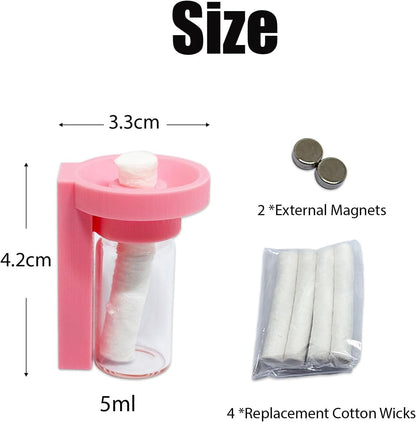 Jumping Spider Water Dispenser, Magnetic Hanging Feeder,Suitable for Jumping Spiders,Tarantulas, Praying Mantises,Arboreal Animals, and Other Small Animal Enclosure Accessories (Pink, 5ML)