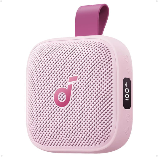Soundcore Boom Go 3i Portable Bluetooth Speaker by Anker, 15W Punchy Sound, 24H Playtime, IP68, BassUp 2.0, Emergency Charging, Bluetooth 6.0, Waterproof Speaker for Hiking/Cycling/Camping (Pink)