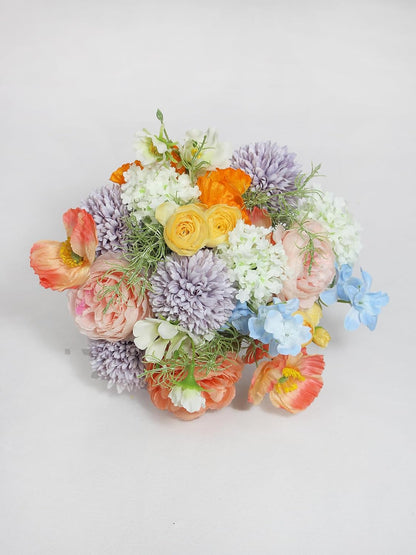 Rinlong Pastel Bridesmaid Bouquet for Wedding, Prom, Homecoming | Silk Bridal Bouquet, Destination Friendly
