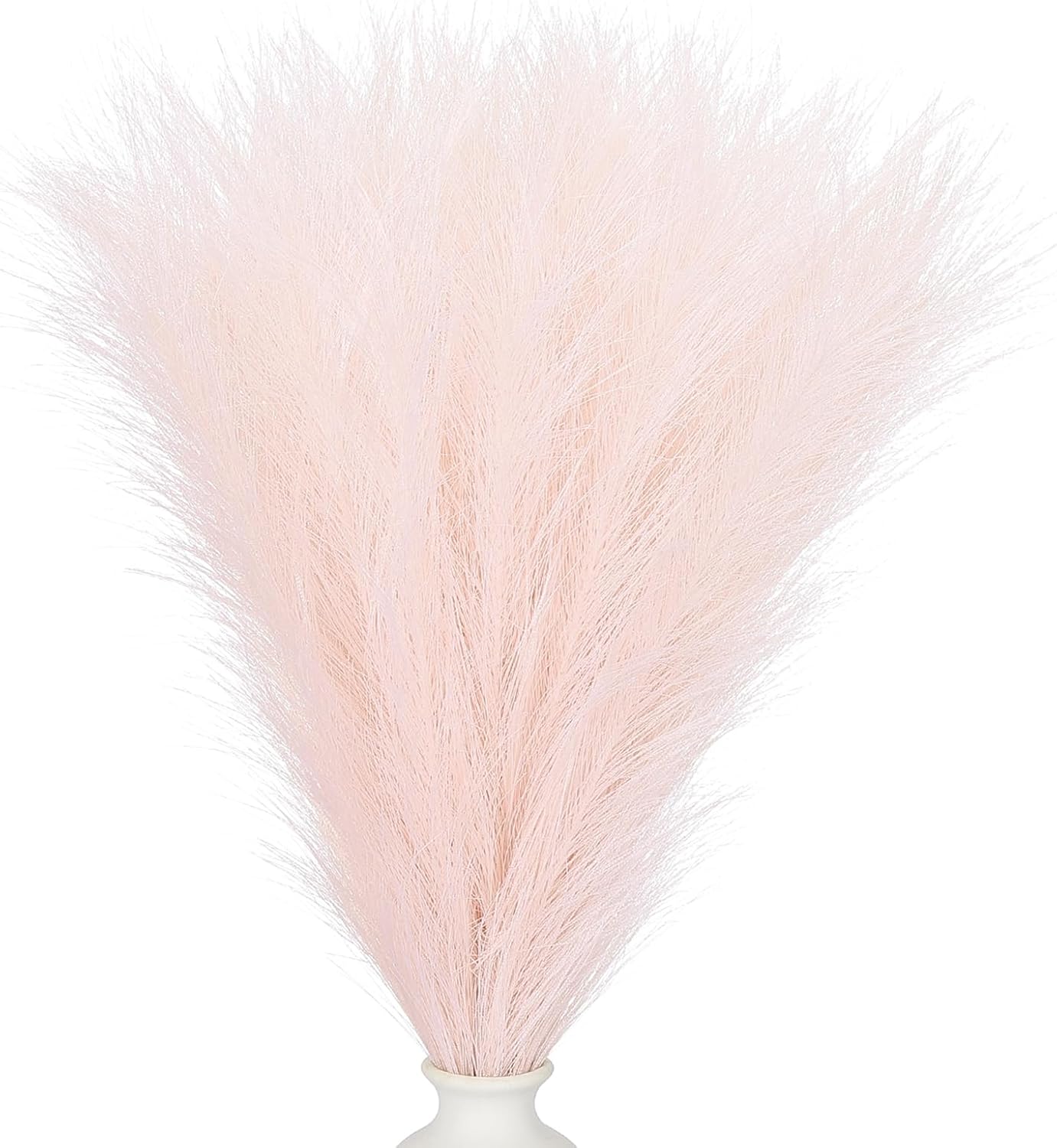 PATIKIL 24in Pampas Grass Decor, 50pcs Artificial Pampas Grass Bulk Fluffy Faux Pampas Grass Small Dried for Home Boho Decor Vase Wedding Wall Ground, Pink