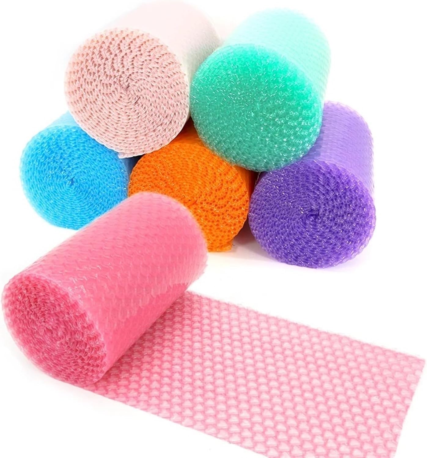 20cmx5 Meter Pink Love Heart Air Bubble Cushioning Wrap Rolls Party Favors Gifts Box Packing Filler Foam Wrap Roll Wedding Decor(D)