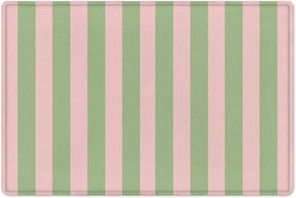 EOBTAIN Pink Green Striped Bathroom Rugs Non Slip Washable Funny Stripe Memory Foam Bath Mat for Shower Rustic Bathtub Mat Door Mat Indoor Entrance Floor Mat for Bedroom Bathroom Accessory 24x16 Inch