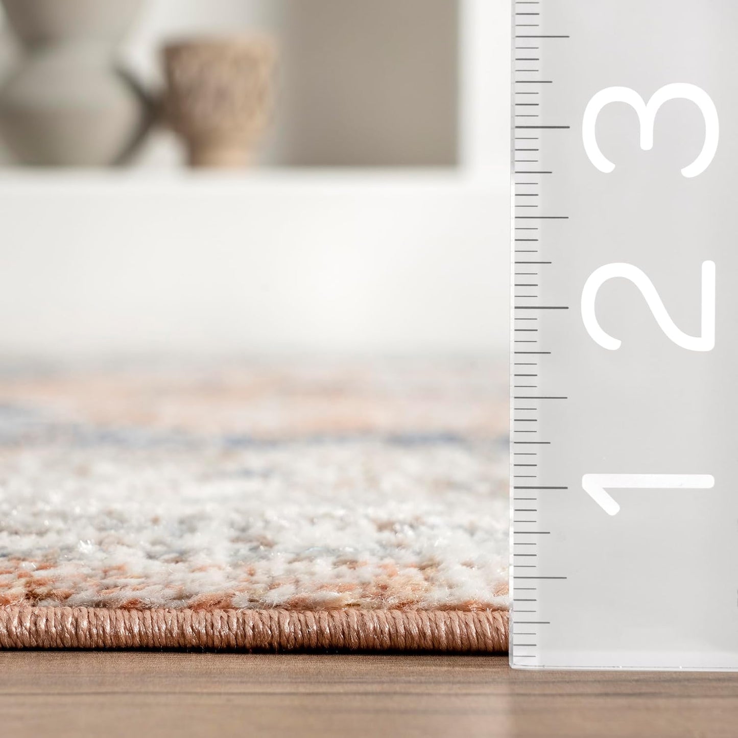 Nuloom Jacquie Peach/Beige, 8'10" x 12', Vintage Medallion, Soft and Cozy, High Traffic, Stain Resistant, Easy Clean, Durable Area Rug for Bedroom, Living Room, Dining Space, Den, Foyer, Entryway