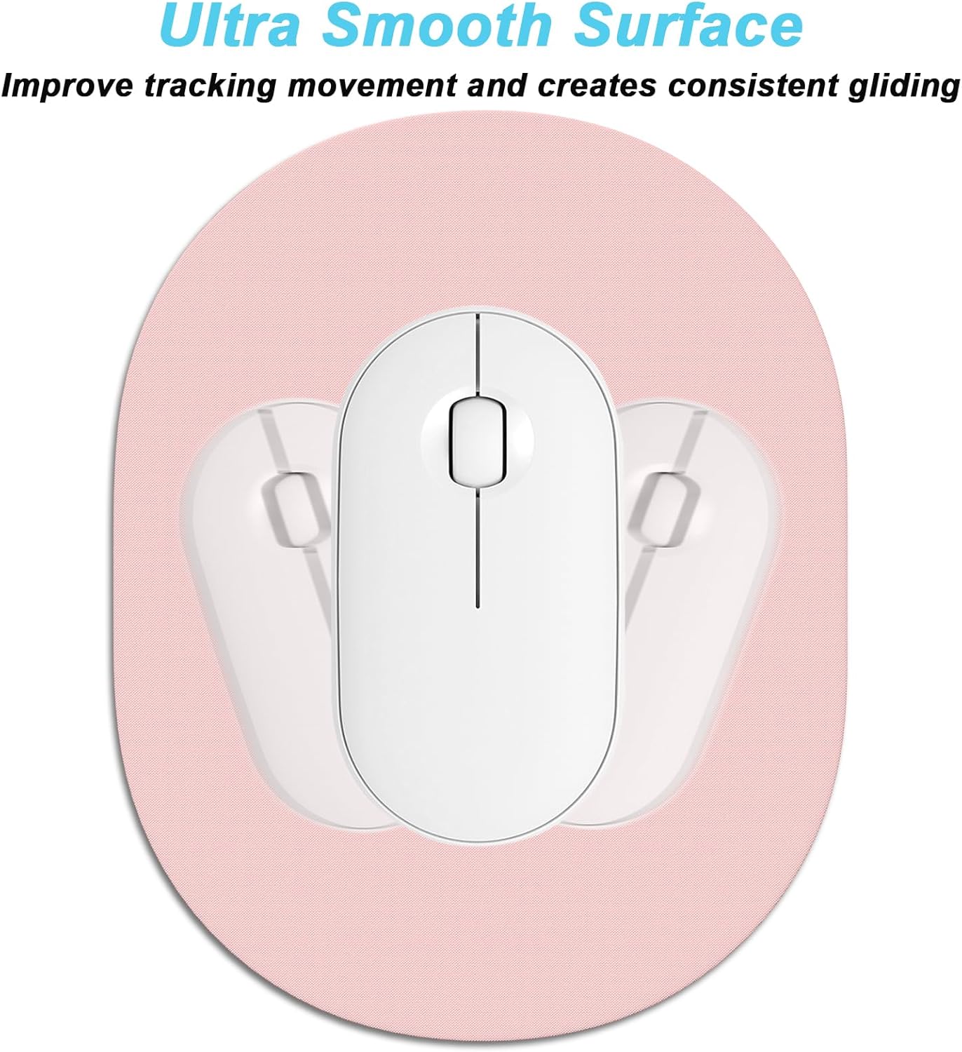 Rimilak Small Mouse Pad 6 x 8 Inch, Takes up Wrist and Mouse Space, Waterproof Compact Mini Mouse Mat for Laptop Computer Wireless Mouse Keyboard Home Office Travel,Pink