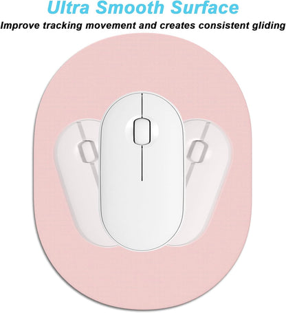 Rimilak Small Mouse Pad 6 x 8 Inch, Takes up Wrist and Mouse Space, Waterproof Compact Mini Mouse Mat for Laptop Computer Wireless Mouse Keyboard Home Office Travel,Pink