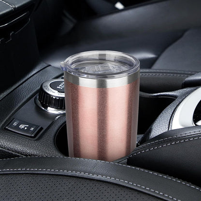 20oz Tumbler with Lid Stainless Steel Insulated Tumblers Travel Coffee Tumbler Bulk Double Wall Vacuum Insulated Water Cup Gifts for Christmas Women Men Her Him Home Office(Rose Gold, 1pack)