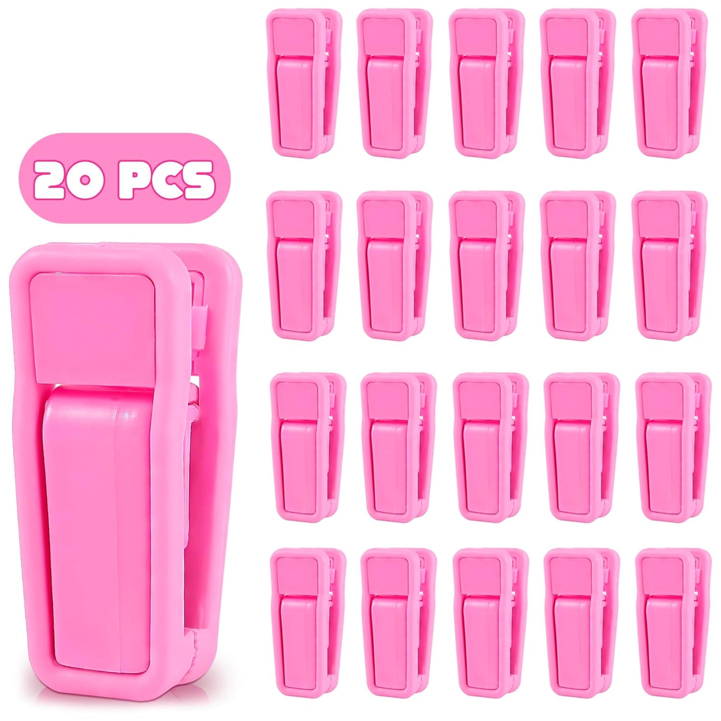 20Pcs Baby Hanger Clips for Baby Clothes - Baby Hangers Clips Pink Clothes Pins Kids Hangers Clips for Hanging Clothes Hanger Clips for Velvet Hangers - Plastic Clips Pink Clips for Hangers Pant Clips