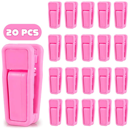 20Pcs Baby Hanger Clips for Baby Clothes - Baby Hangers Clips Pink Clothes Pins Kids Hangers Clips for Hanging Clothes Hanger Clips for Velvet Hangers - Plastic Clips Pink Clips for Hangers Pant Clips