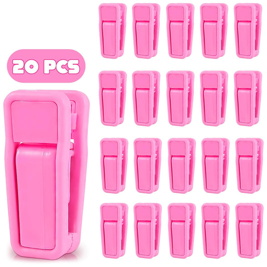 20Pcs Baby Hanger Clips for Baby Clothes - Baby Hangers Clips Pink Clothes Pins Kids Hangers Clips for Hanging Clothes Hanger Clips for Velvet Hangers - Plastic Clips Pink Clips for Hangers Pant Clips