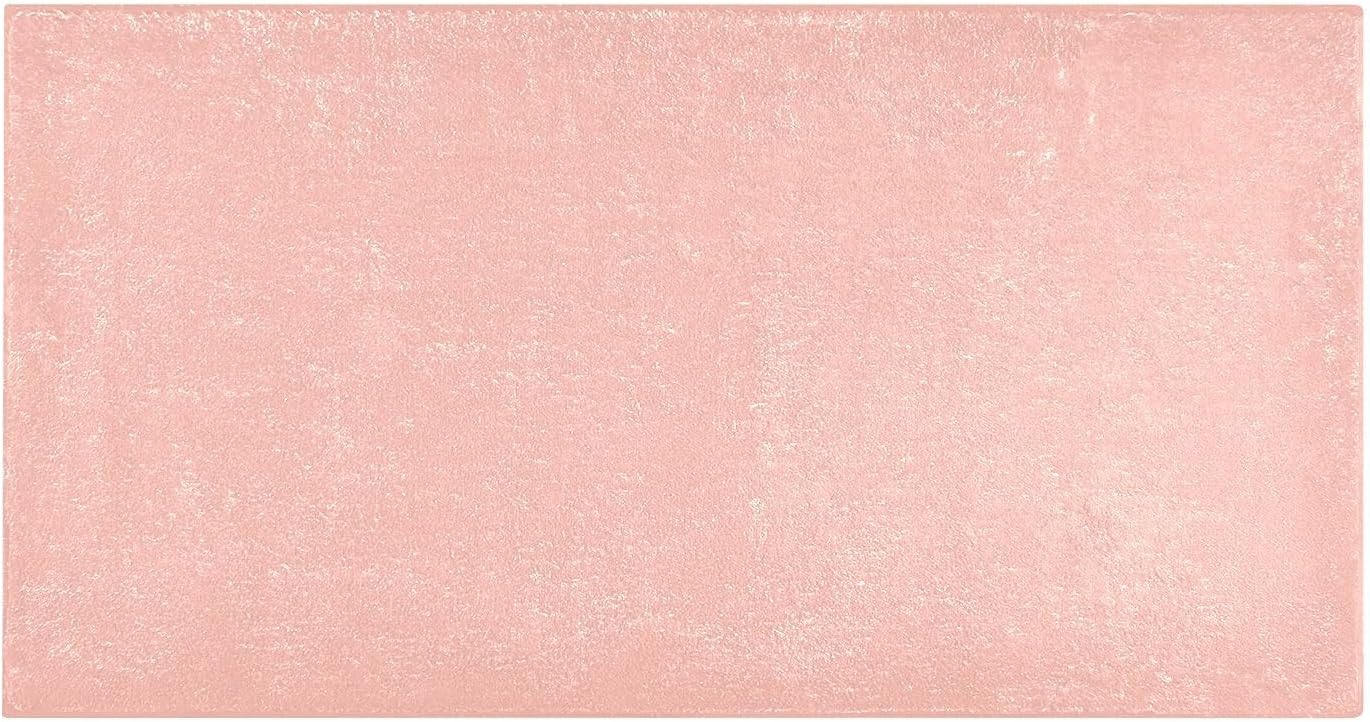 Plain Pink Solid Color Bath Mat, Dry Quickly Non Slip Absorbent Bath Rug, Soft Living Room Bedroom Home Floor Mats, Bath Mats for Bathroom, Tub and Shower 20" x 39"
