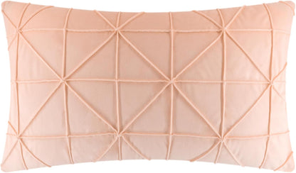 JWH Velvet Pillow Covers Decorative Line Throw Pillow Case Lumbar Pillowcase Soft Cushion Cover for Bed Couch Bedroom Chair Sofa 14x24 Inch Peach Pink