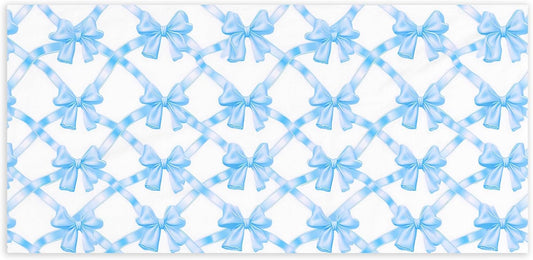 Coquette Preppy Pink Bow Beach Towel - Aesthetic Girly Trendy Sky Blue Bowknot Pool Towels Microfiber Absorb Water Travel Towels 60x30 Inches for Bathroom Kitchen Gym Yoga, Gifts for Girls Lady