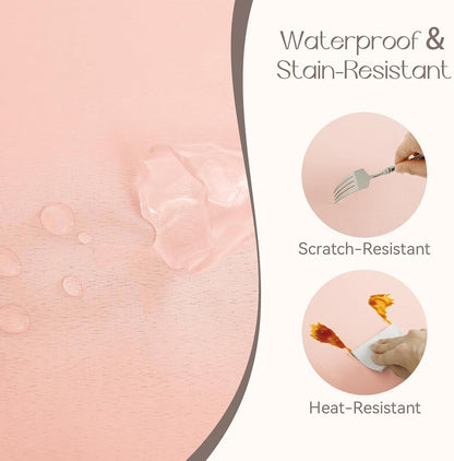 Romanstile Rectangle Pink Tablecloth - Waterproof and Wrinkle Resistant Washable Polyester Table Cloth for Kitchen Dining/Party/Wedding Indoor and Outdoor Use (52 x 70 inch)