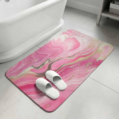 Living Room Rug Minimalist Style Modern Pink Waves Area Rug Washable Rugs for Bedroom Dining Room, Abstract Art Non-Slip Absorbent Floor Carpet Area Rugs 47x63in