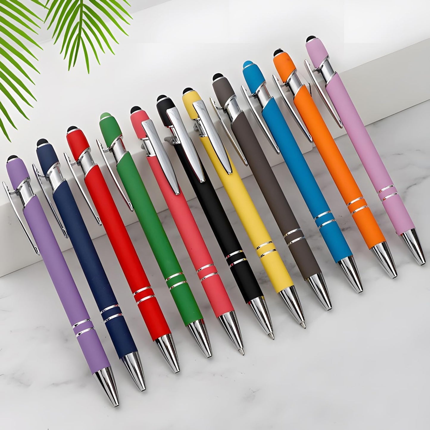Personalized Custom Pens with Stylus Tip 10 20 50 100 200 500 Pcs Optional, Ballpoint Pen for Writing (peach)