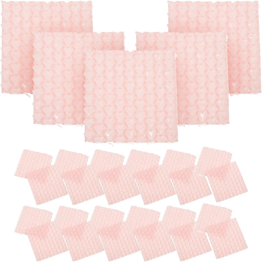 VILLCASE 50pcs Pink Heart-shaped Air Bubble Bags for Shipping Fragile Items and Parcels, Lightweight Plastic Bubble Padded Bags with Quick Packing Feature, for Shipping Boxes and Storage