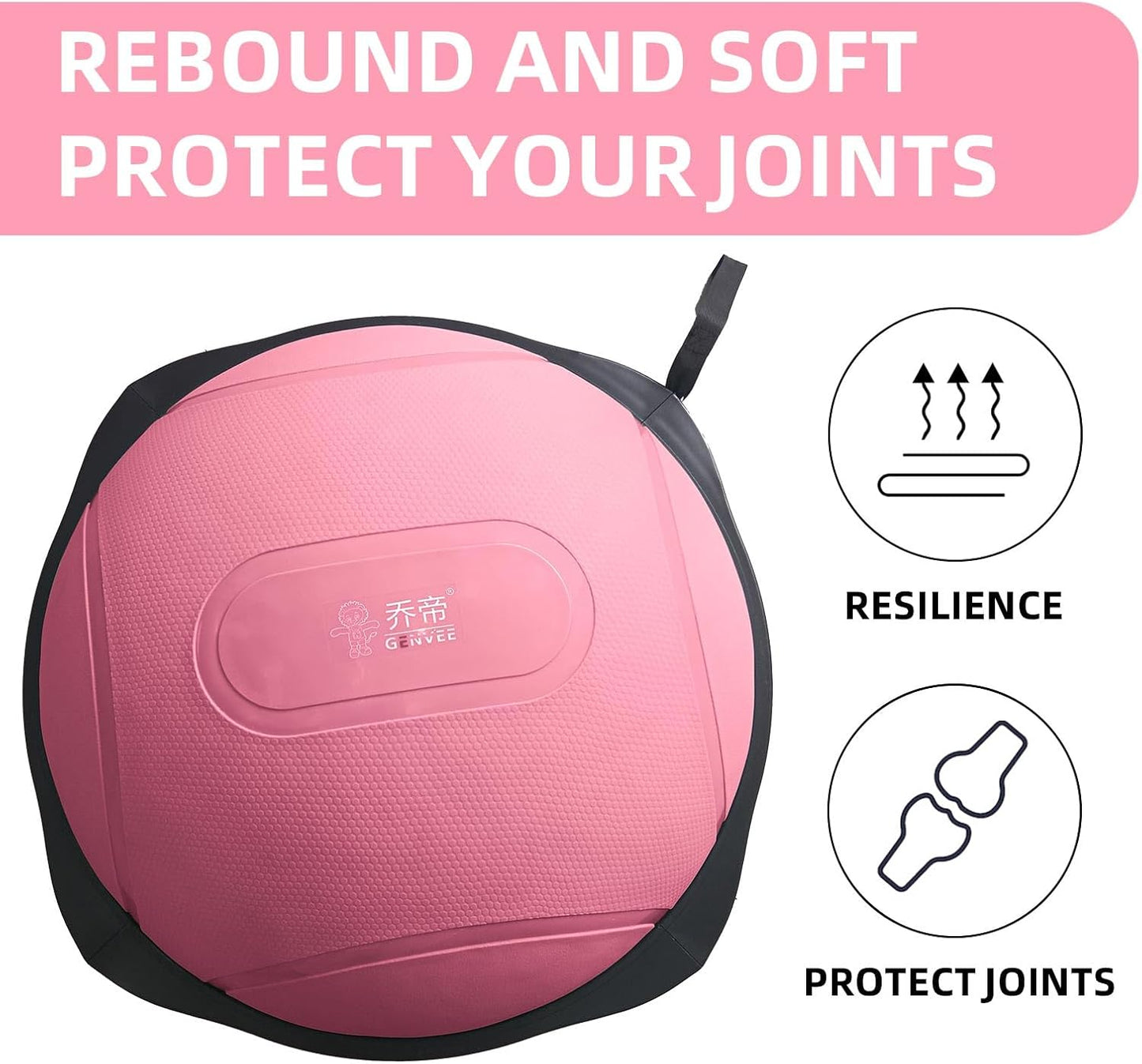 SANAE Ball Balance Trainer 22 Inch - Half Exercise Ball for Adults, Core Strength, Balance Training, Aerobic Fitness & Home Workouts | Non-Slip Rubber & PVC Construction Home Gym