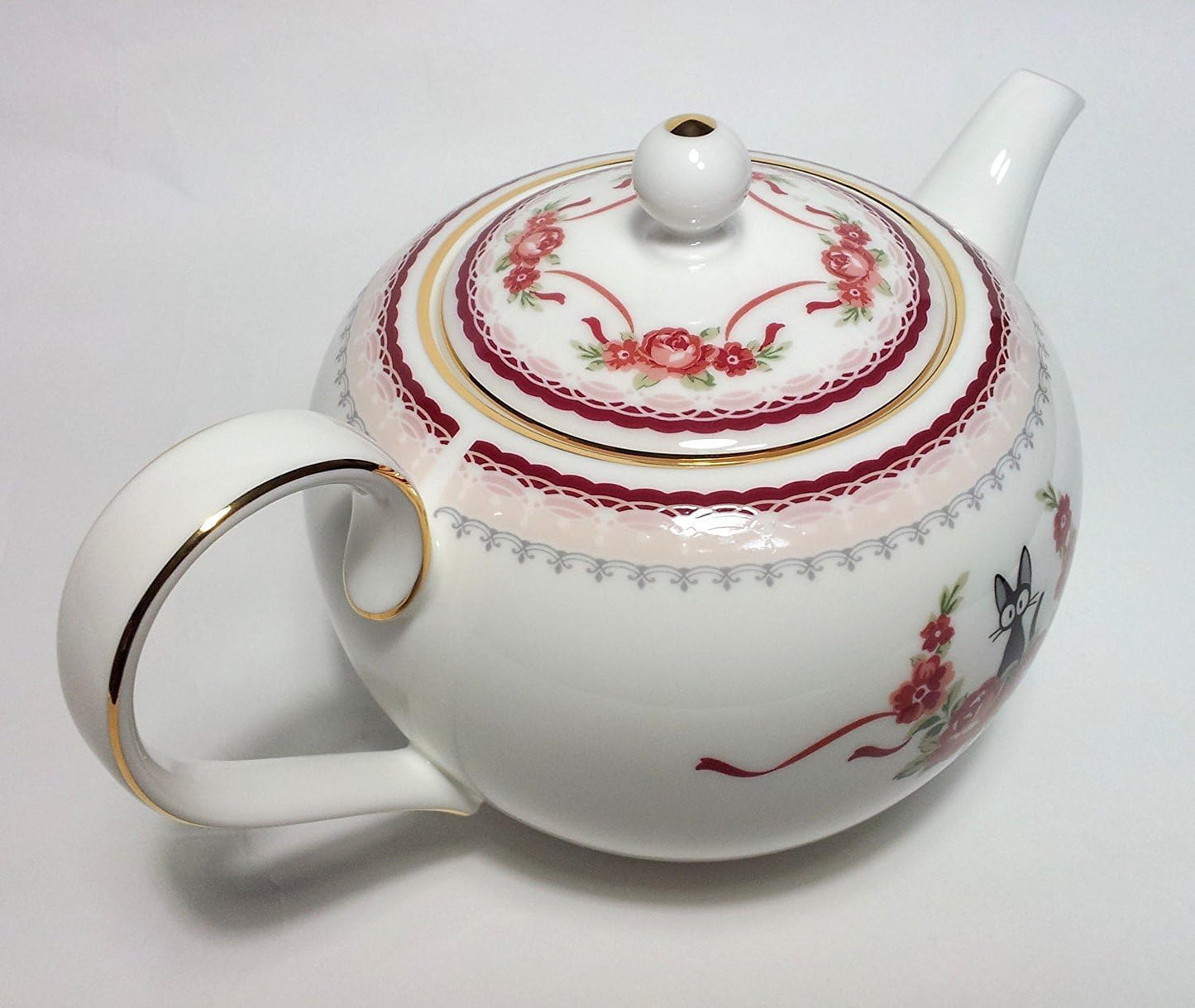 'Noritake Kiki's Delivery Service JIJI Teapot Pink From Japan New