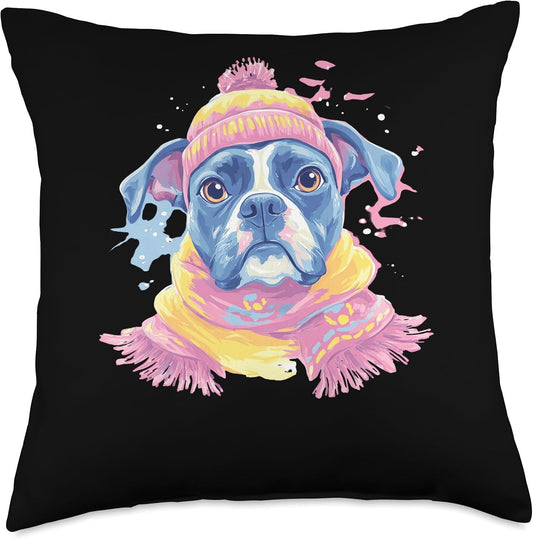 Monster Orange Pink Glasses Yellow Bow Floral Bandana Cool Throw Pillow