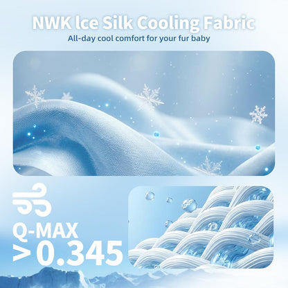 NWK Pet Cooling Mat -Q-Max>0.345 Ice Silk Cooling Mat for Dogs & Cats Portable & Washable Pet Cooling Blanket, Car Seats, Beds for Summer (Pink Cat, 20'' X 16'' X 0.3'')