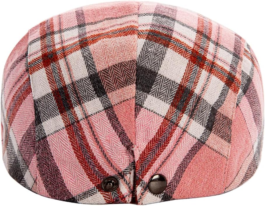 Men's Newsboy Cap, Ivy Style Gatsby Flat Cap, Adjustable Irish Cabbie Ivy Driving Hunting Cap.